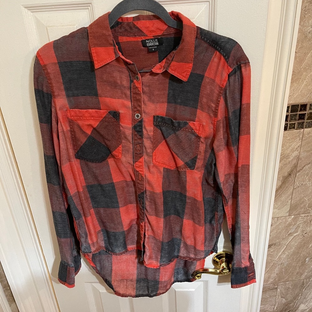 2 for 18- Plaid long sleeve button down